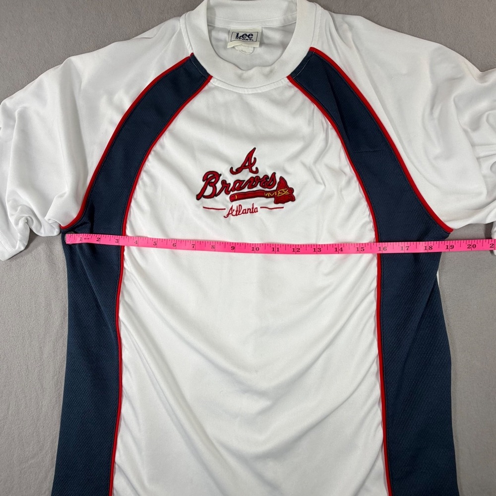 Atlanta Braves Lee Sport T Shirt Mens XL White MLB Baseball Jersey Style - Picture 4 of 8